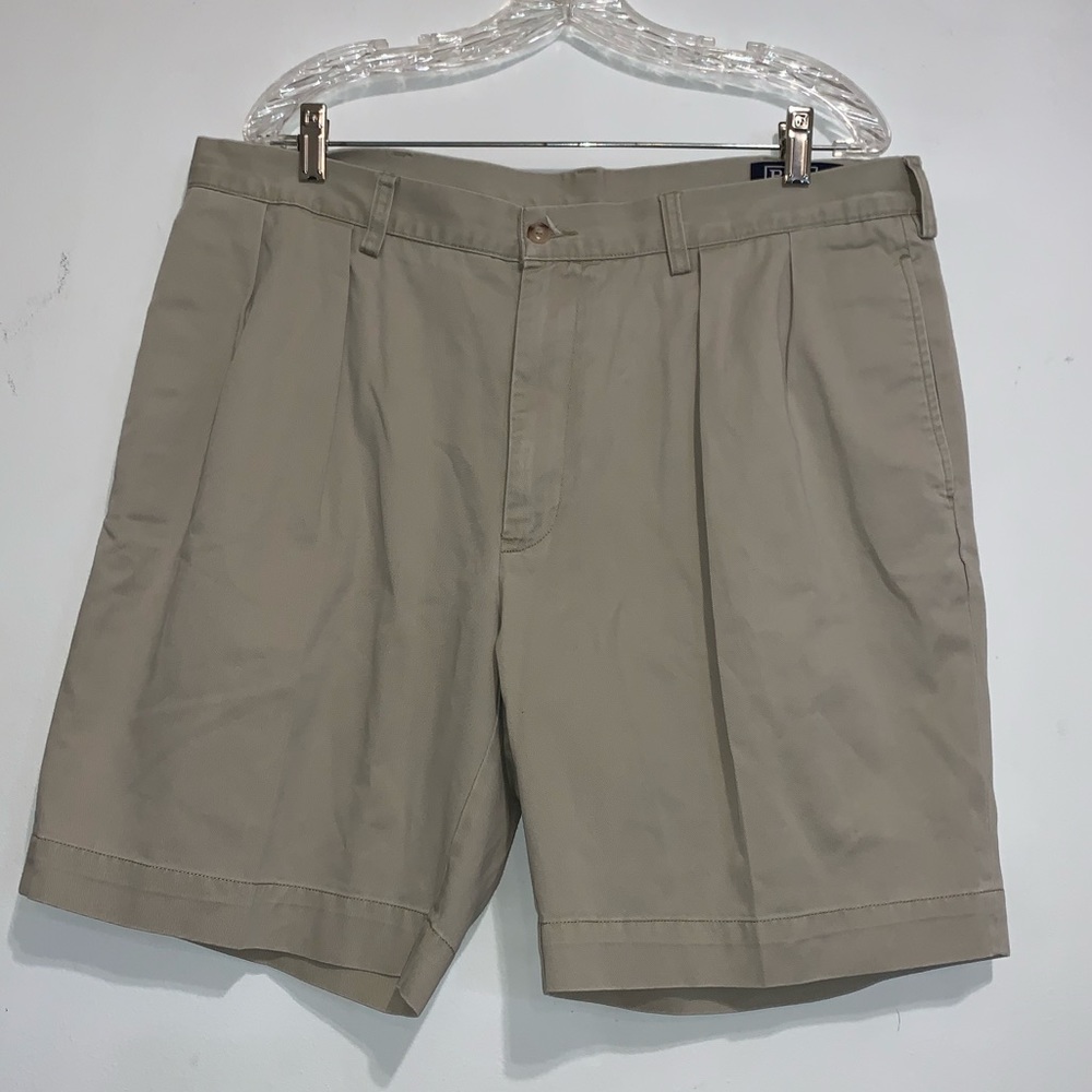 Polo Ralph Lauren Classic Pleated 9" Dark Khaki Shorts Size 38